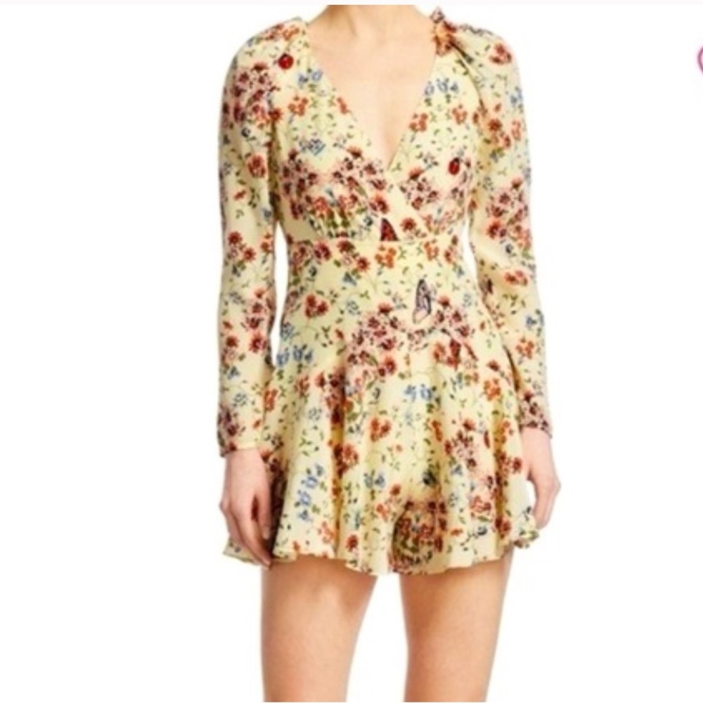 Maje Inora Floral Print Silk Playsuit
Romper